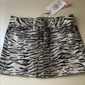 Zebra Print Mini Skirt